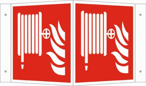 Brandschutzschild- Winkel Löschschlauch