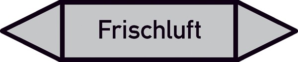 Rohrleitungskennzeichnung Gruppe 3 Luft (grau) klein