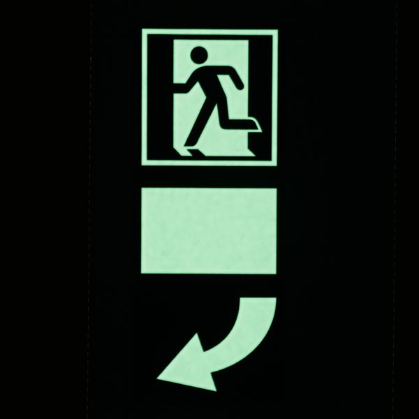 Hinterlegung für Türgriffe Langnachleuchtend