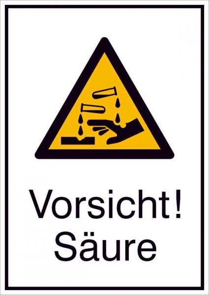 Warn-Kombischild Vorsicht! Säure