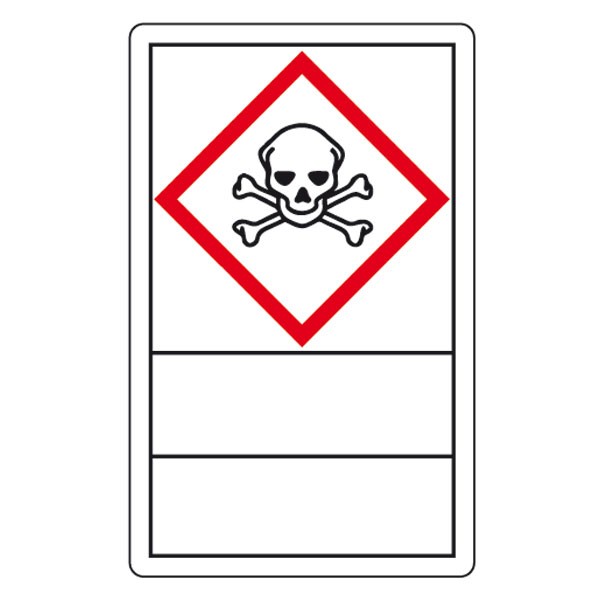 GHS-Gefahrensymbole Gefahrstoffetiketten und Beschriftungsfeld