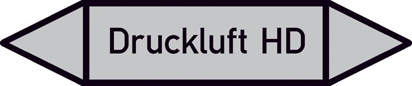 Rohrleitungskennzeichnung Gruppe 3 Luft (grau) klein