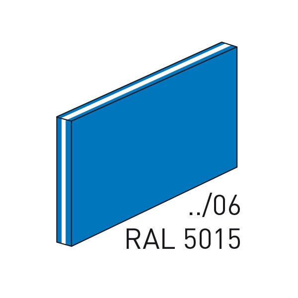 Thermograv-Schild, blanko für Kennflex Schilderträger aus Stahl oder Alu (6,0 x 2,8 cm)