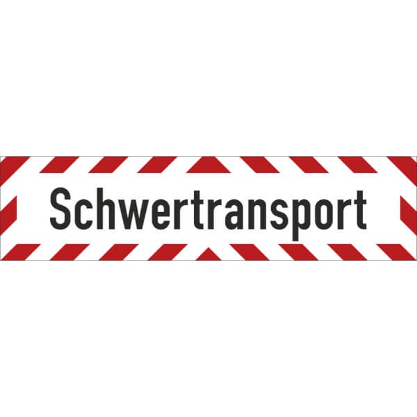 Hinweisschild Schwertransport
