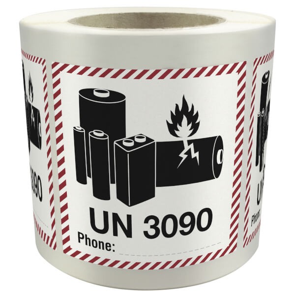 Verpackungsetiketten UN 3090 - zur Selbstbeschriftung