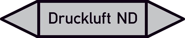 Rohrleitungskennzeichnung Gruppe 3 Luft (grau) klein