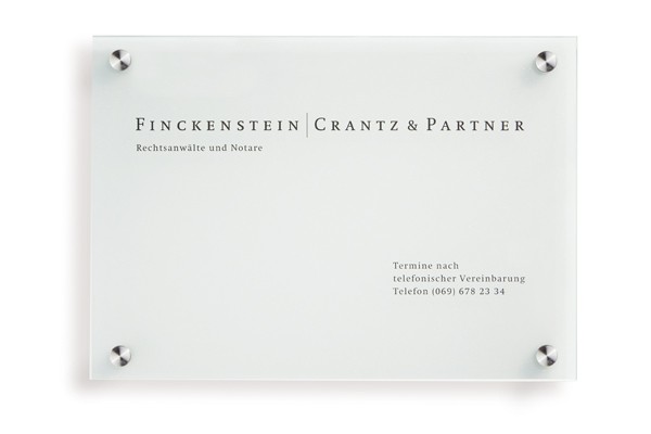 CRISTALLO Firmenschilder