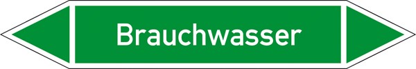 Rohrleitungskennzeichnung Gruppe 1 Wasser (grün) groß
