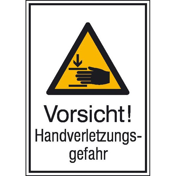 Protect Kombischild Vorsicht! Handverletzungsgefahr