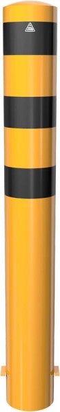 Stahlrohrpoller Ø 193 x 3,6 mm, ortsfest zum Einbetonieren (gelb/schwarz)