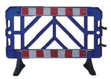 2 Stück Schrankenzaun in verschiedenen Farben