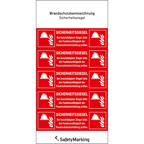 Sicherheitssiegel Brandschutz