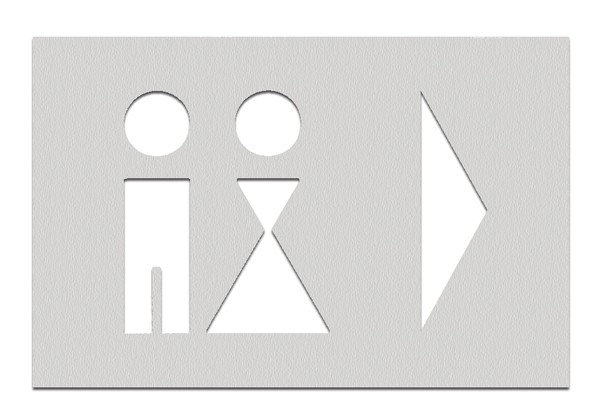 PHOS Wegweiser Toilettenbeschilderung