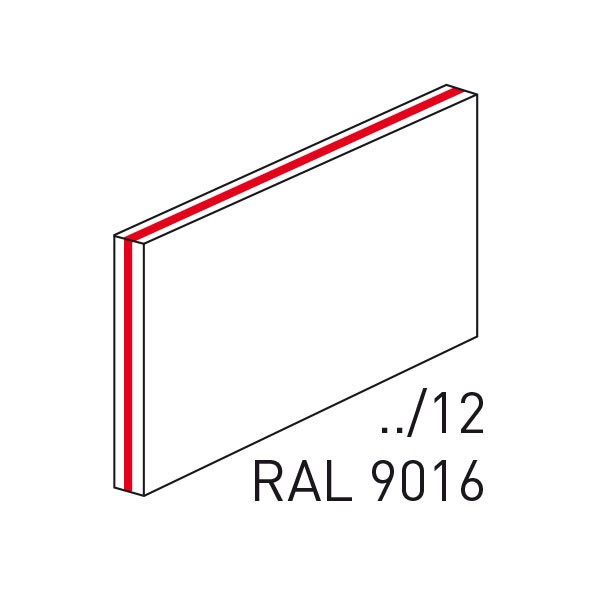 Thermograv-Schild, blanko für Kennflex Schilderträger aus Stahl oder Alu (6,0 x 2,8 cm)