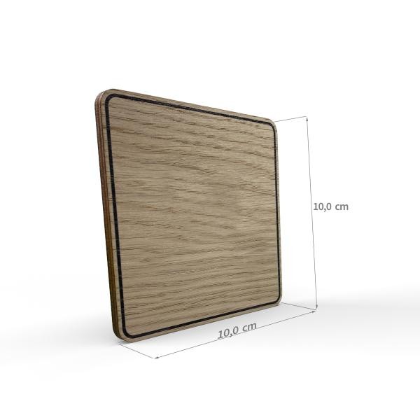 Tello® Wood Holzschild eckig mit Piktogramm