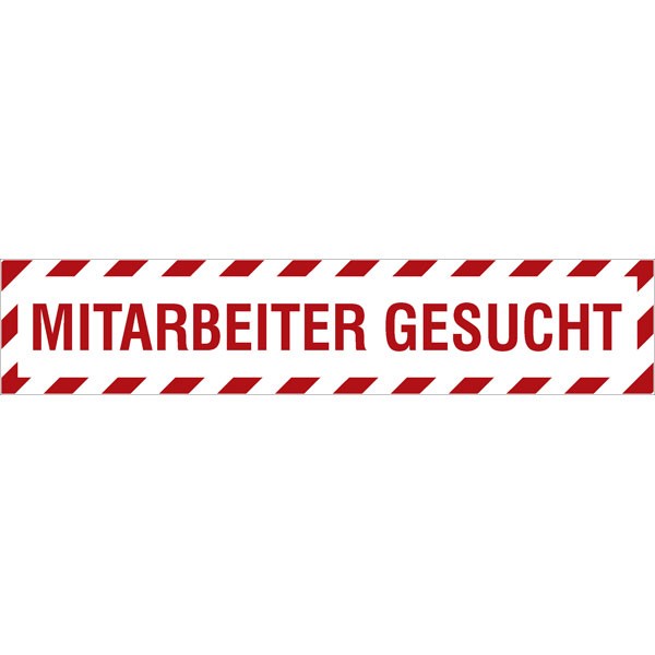 Hinweisschild Mitarbeiter gesucht