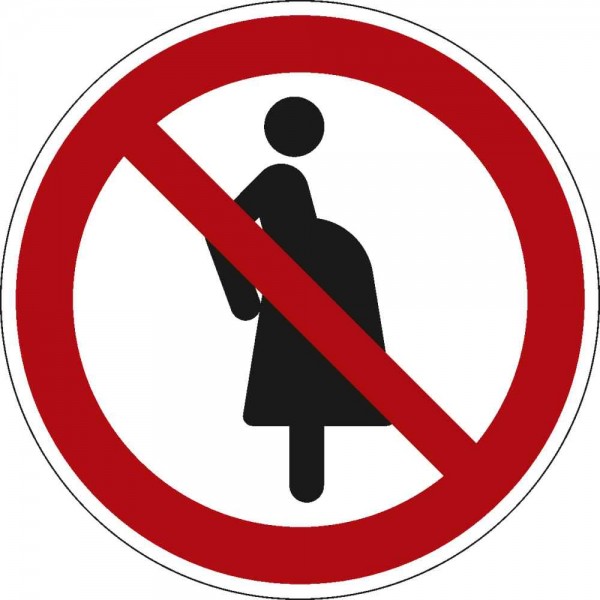 Verbotsschild Für schwangere Frauen verboten