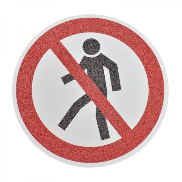 m2-Antirutschbelag Bodenkennzeichnung mit Verbots-, Gebots- und Warnzeichen