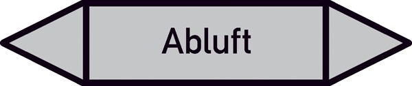 Rohrleitungskennzeichnung Gruppe 3 Luft (grau) klein