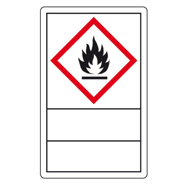 GHS-Gefahrensymbole Gefahrstoffetiketten und Beschriftungsfeld