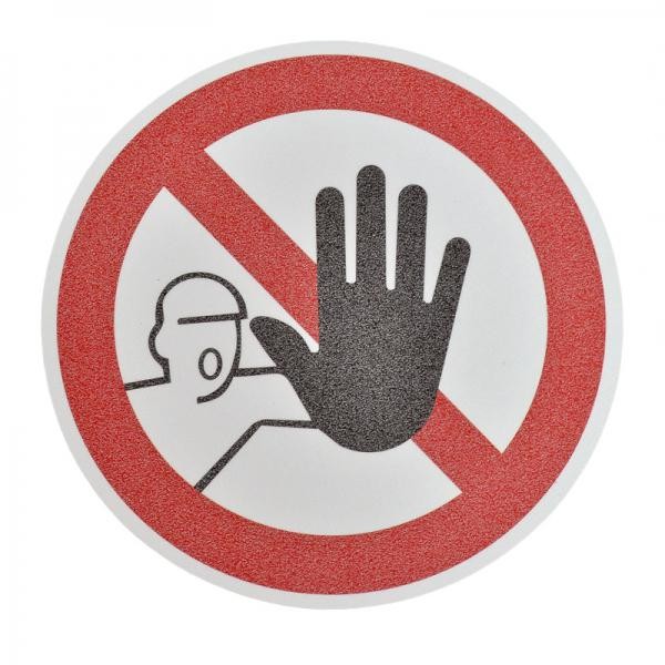 m2-Antirutschbelag Bodenkennzeichnung mit Verbots-, Gebots- und Warnzeichen