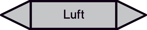 Rohrleitungskennzeichnung Gruppe 3 Luft (grau) klein