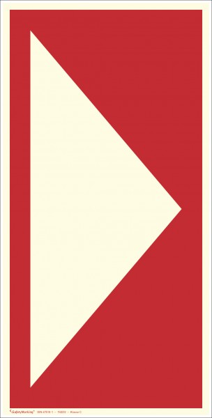 Brandschutz-Zusatzschild Richtungsangabe gerade