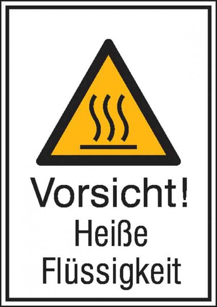 Warn-Kombischild Vorsicht! Heiße Flüssigkeit