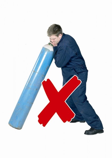 falsches bewegen von Gasflaschen ohne GasGrab