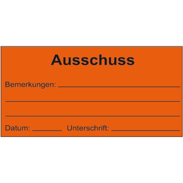 QS-Etiketten für Bemerkungen auf Rolle