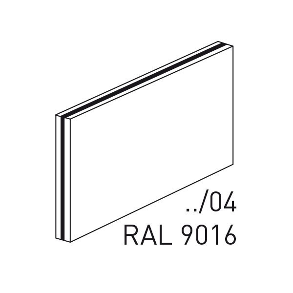 Thermograv-Schild, blanko für Kennflex Schilderträger aus Stahl oder Alu (6,0 x 2,8 cm)