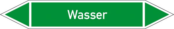 Rohrleitungskennzeichnung Gruppe 1 Wasser (grün) groß