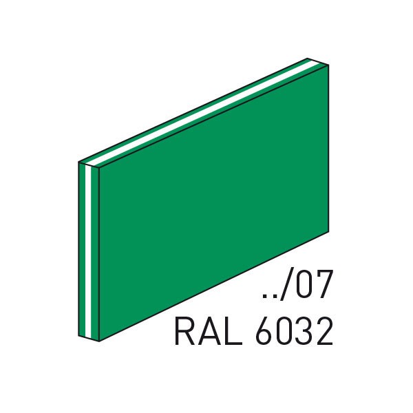 Thermograv-Schild, blanko für Kennflex Schilderträger aus Stahl oder Alu (6,0 x 2,8 cm)