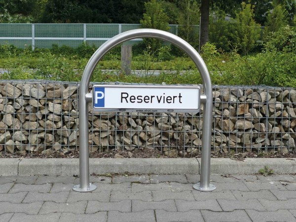 Rundbügel für Parkplatzbeschilderung