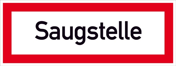 Hinweisschild Feuerwehr Saugstelle