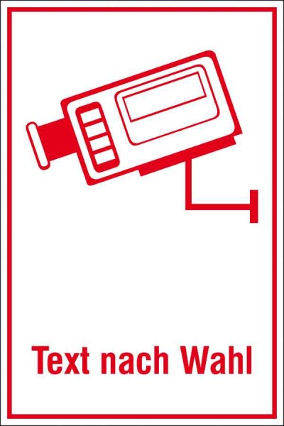 Video Infozeichen mit Text nach Wahl