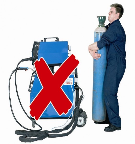 falsches heben von Gasflaschen ohne GasGrab