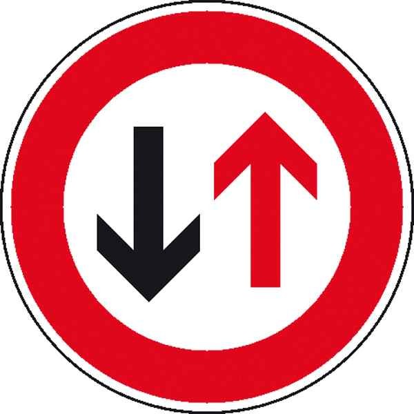 Verkehrszeichen - StVO Nr. 206 Dem Gegenverkehr Vorrang gewähren!