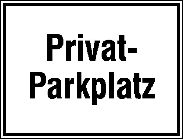 Parkplatzkennzeichnung Privat-Parkplatz