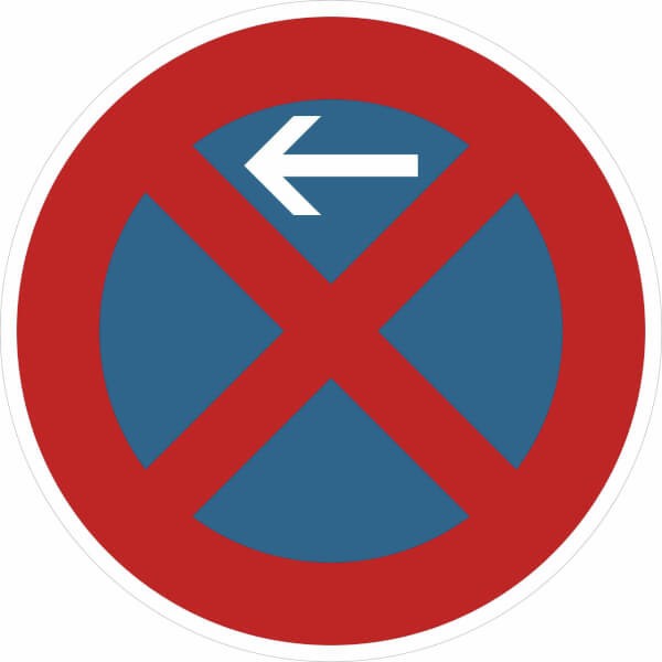 Verkehrszeichen - StVO Absolutes Haltverbot - Anfang -, - Ende - für Aufstellung rechte Fahrbahnseit