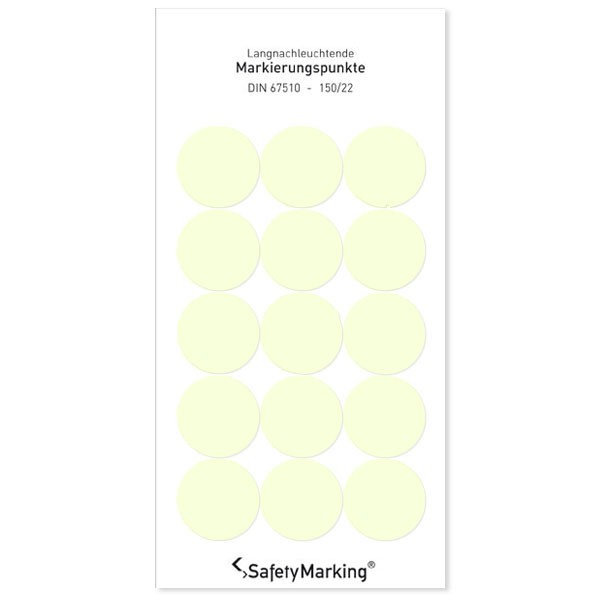 Leitstreifen Markierungspunkte auf Bogen