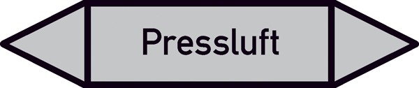 Rohrleitungskennzeichnung Gruppe 3 Luft (grau) klein