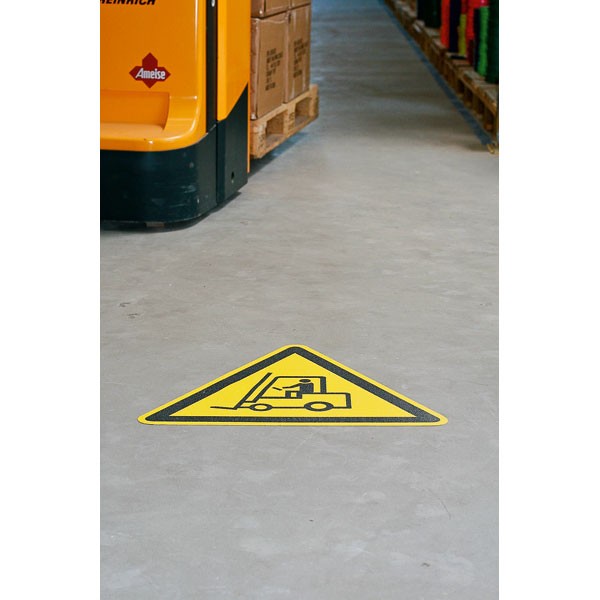 m2-Antirutschbelag Bodenkennzeichnung mit Verbots-, Gebots- und Warnzeichen