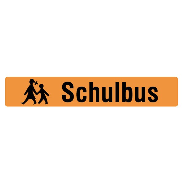Schulbus-Tafel, starr (für Zielschilderkasten)