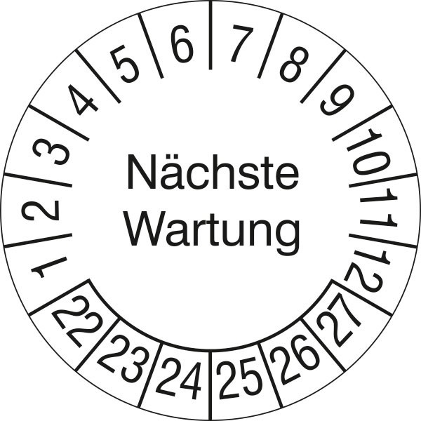 Prüfplakette Nächste Wartung
