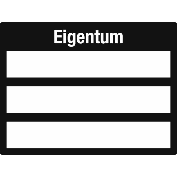 Inventarschild Eigentum