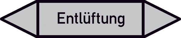 Rohrleitungskennzeichnung Gruppe 3 Luft (grau) klein