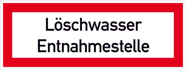 Hinweisschild Feuerwehr Löschwasser Entnahmestelle