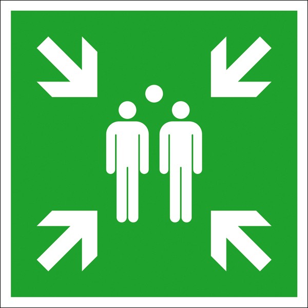 Fluchtwegschild Sammelstelle