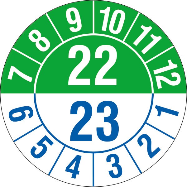 Prüfplakette Halbjahresplakette jahresübergreifend
